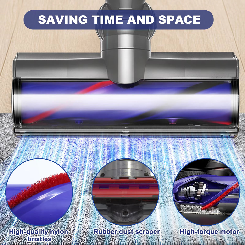 Direct Drive Brush Head For Dyson V7 V8 V10 V11 V15 Electric Brush Vacuum Cleaner Motorized Brush for Carpets and Hard Floors