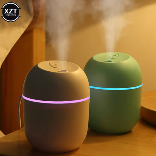 220ml USB Humidifier Atomizer Aroma Oil Diffuser Mute Air Humidifier with Night Lamp for Car Bedroom Cool Mist Sprayer