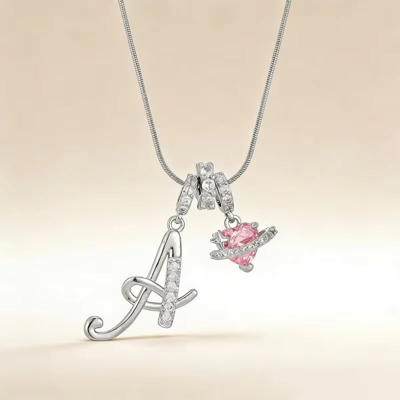 Fashion 26 English Letter Necklace for Women Sweet Girl Light Luxury High-End Stainless Steel Accessory Birthday Gift