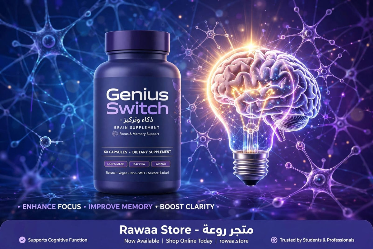 Genius Switch - مكمل التركيز والذاكرة وصفاء الذهن - 30 كبسولة