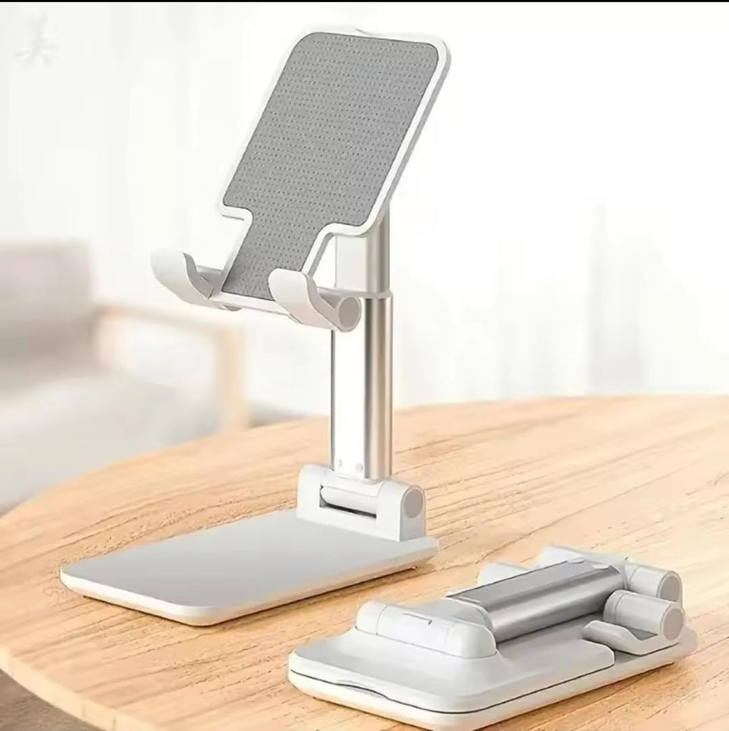 Adjustable Phone Stand for Desk – Foldable Tablet Holder, Sturdy Portable Cradle for Most Phones & iPads