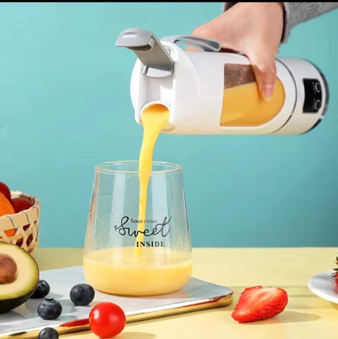 10 Blades Portable Fruit Juicer 450ml Capacity 3 Gears USB Rechargeable Blender Ice Crusher, can make smoothies/ice