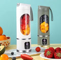 10 Blades Portable Fruit Juicer 450ml Capacity 3 Gears USB Rechargeable Blender Ice Crusher, can make smoothies/ice