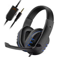 سماعات 3.5 ملم سلكية للألعاب سماعات موسيقى لجهاز PS4 Play Station 4 Game PC Chat Computer مع ميكروفون
